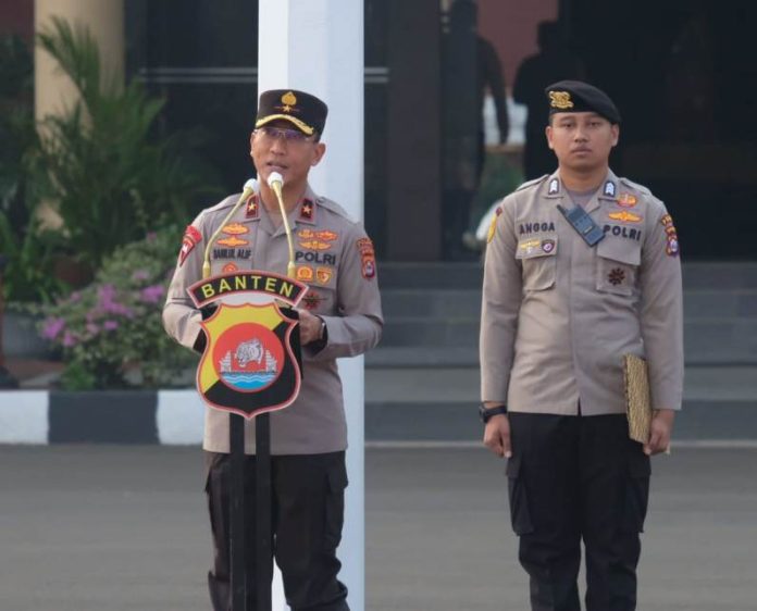 wakapolda Banten_pimpin apel pagi_koranpelita.co