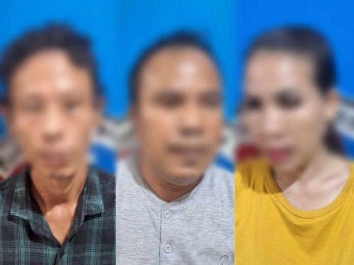 Dua Pria dan Satu Wanita ditangkap Satres Narkoba Polres Lampung Tengah, Polda Lampung saat sedang pesta shabu.