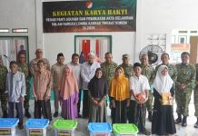 Dandim 0510/Trs Dampingi Danrem 052/Wkr Resmikan Renovasi Panti Asuhan Darussalamah Assalimah
