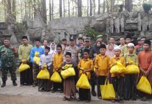 Koramil 14/Panongan Bhakti Sosial “Jaga Jakarta On The Spot”, Salurkan Paket Sembako untuk Santri dan Warga