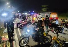 Cegah Balap Liar dan Tawuran Remaja, Koramil 03/Legok Gelar Patroli Bersama Polsek