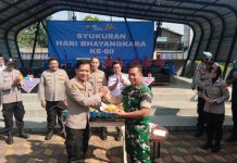 Danramil 03/Legok Hadiri Syukuran HUT Bhayangkara ke-80 Polsek Cisauk