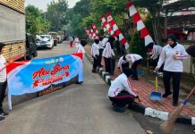 Aksi Bersih Polwan Polresta Tangerang Sambut Hari Jadi ke-78 Polwan RI di Puspemkab Tangerang
