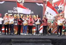 Semarak HUT ke-81 RI ,Gubernur Banten dan Pimpinan Pemkot Tangerang Lepas Kirab Bendera Raksasa