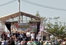 Bahrudin Kembali Nomor 1, Jiovanno Hadir di Gebyar Senam Sehat LBS 2, Bicara Pembangunan Muktiwari