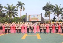 Lima Pejabat Berganti, Polda Banten Menggelar Upacara Serah Terima Jabatan