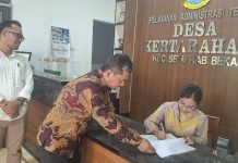 Pj Kades Kertarahayu Pastikan Pelayanan Tetap Berjalan