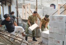 Satgas TMMD ke-130 Kodim 0510/Trs Garap Pembangunan RTLH Milik Warga